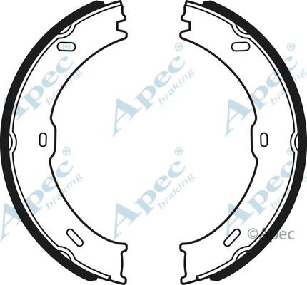 APEC BRAKING Piduriklotside komplekt,seisupidur SHU714